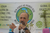 O presidente do IAP(Instituto Ambiental do Paran�) Rasca Rodrigues no Forum Global da Sociedade Civil. Foto Julio Covello-SECS.